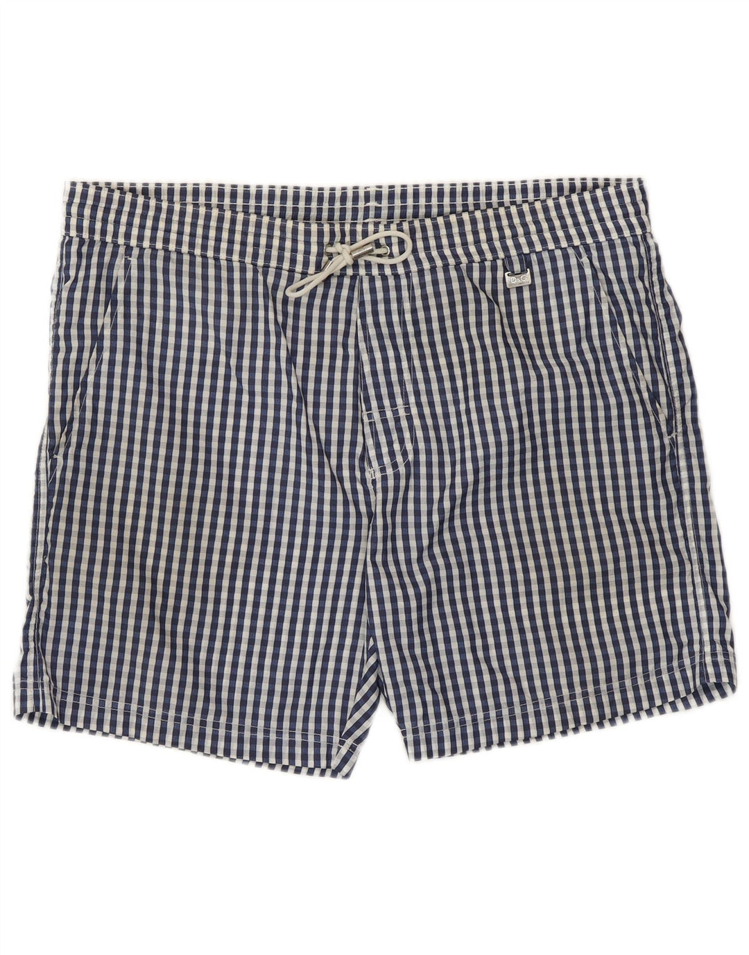 Dolce & Gabbana Herren-Badeshorts, groß, blau kariert