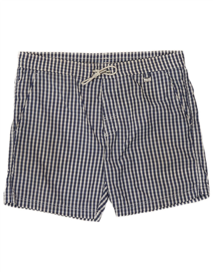 Dolce & Gabbana Herren-Badeshorts, groß, blau kariert