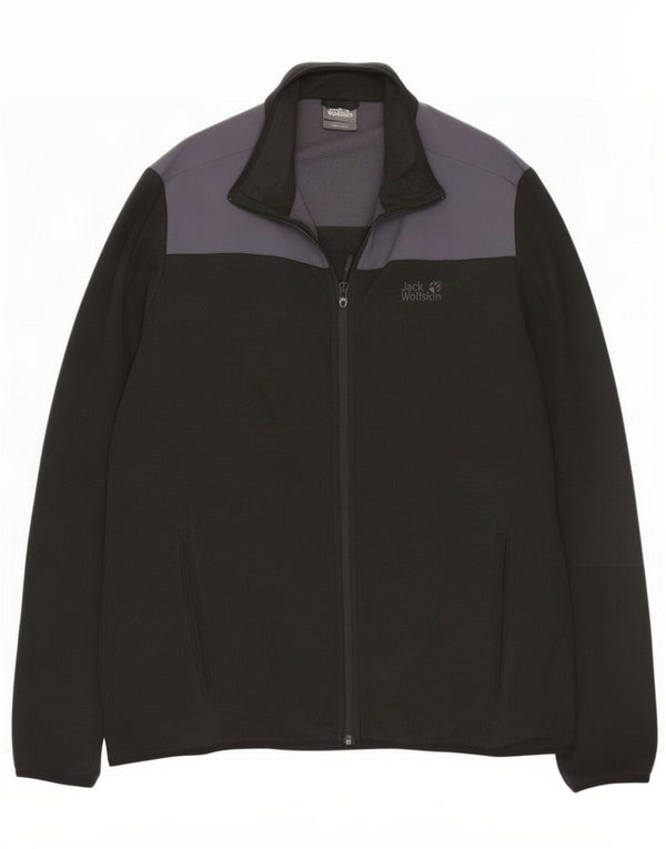 Jack Wolfskin Herren Fleecejacke UK 44/46 XL Schwarz Colourblock Polyamid