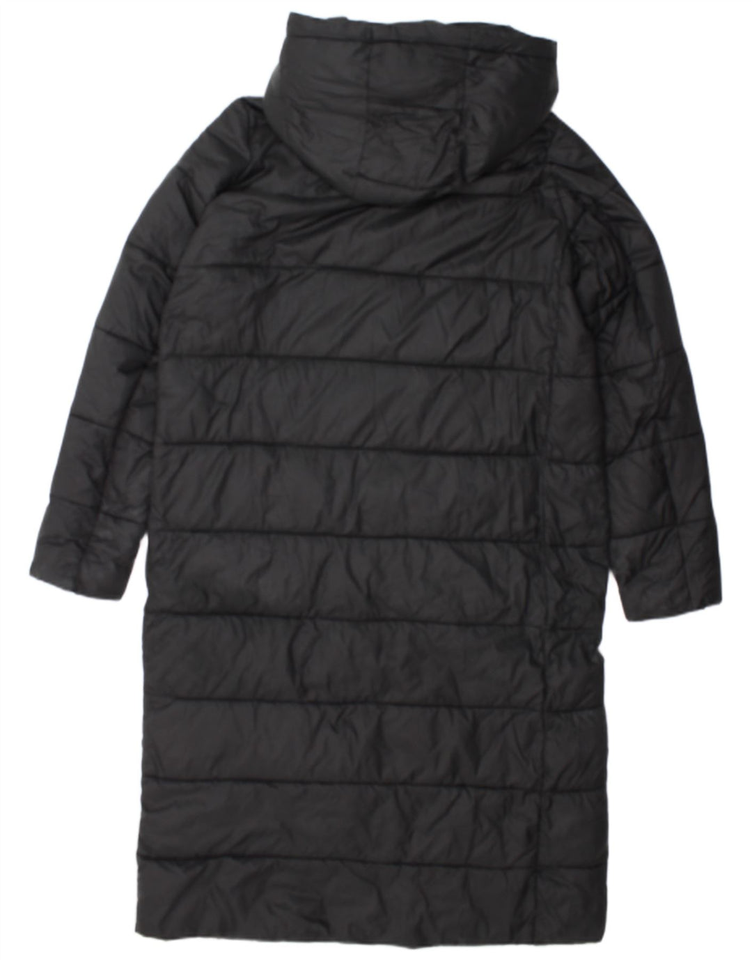 Zara Damen Kapuzenmantel, gepolstert, UK 14, Mittelschwarzes Nylon