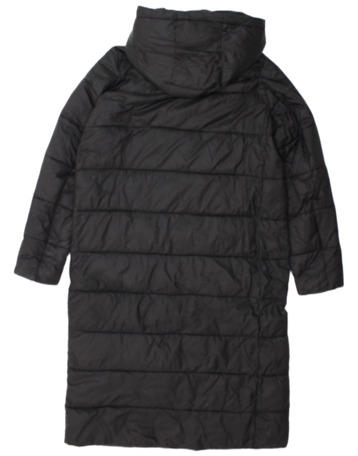 Zara Damen Kapuzenmantel, gepolstert, UK 14, Mittelschwarzes Nylon