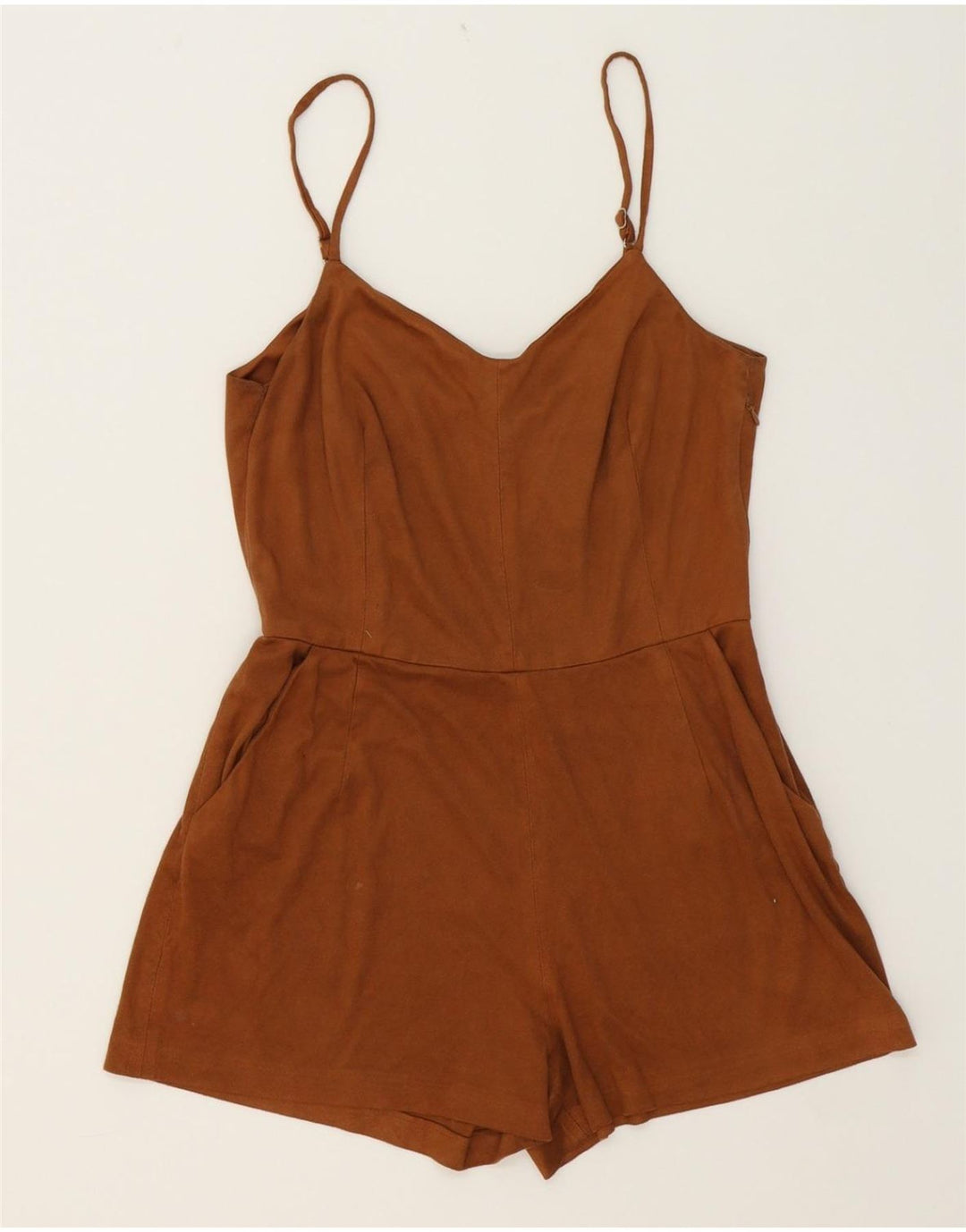 STRADIVARIUS Womens Playsuit UK 12 Medium Brown Vintage Stradivarius and Second-Hand Stradivarius from Messina Hembry 