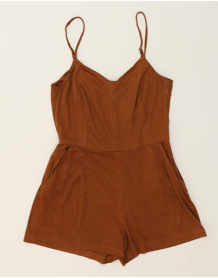STRADIVARIUS Womens Playsuit UK 12 Medium Brown Vintage Stradivarius and Second-Hand Stradivarius from Messina Hembry 