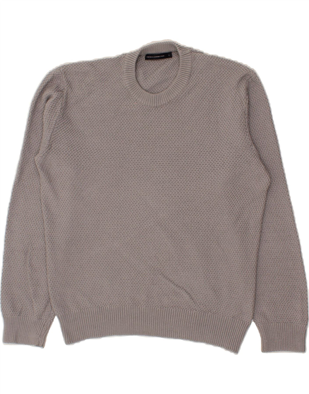 FRENCH CONNECTION Mens Crew Neck Jumper Sweater Large Grey Cotton Vintage French Connection and Second-Hand French Connection from Messina Hembry 