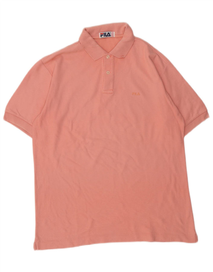 Fila Herren Poloshirt IT 52 Large Rosa Baumwolle