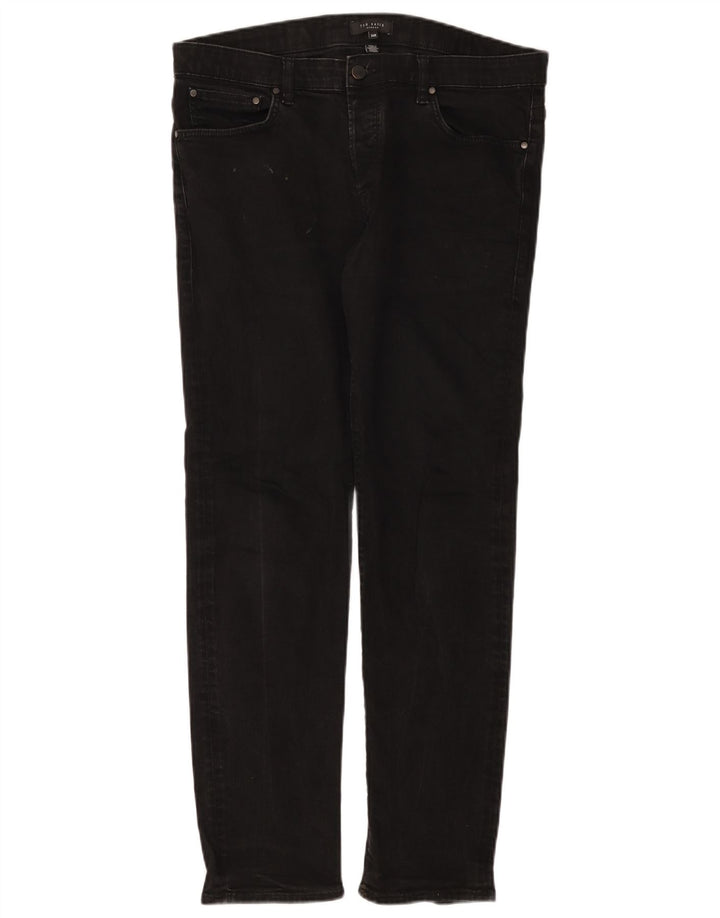 Ted Baker Herren Slim Jeans W34 L30 Schwarz Polyester