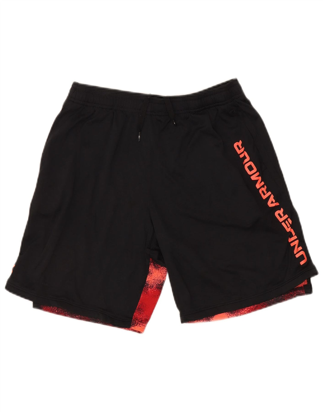 UNDER ARMOUR Jungen-Sportshorts mit abstraktem Muster, 13–14 Jahre, XL, Schwarz