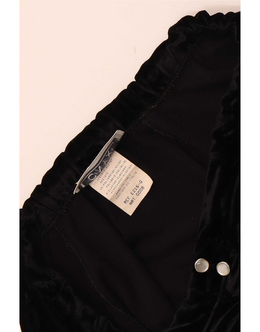 Onyx Damen Velours-Minirock W28 Mittelschwarzes Acetat