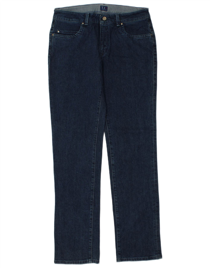 TRUSSARDI Damen Straight Jeans W31 L33 Marineblaue Baumwolle