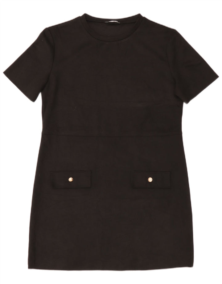Zara Damen Etuikleid UK 14 Medium Schwarz