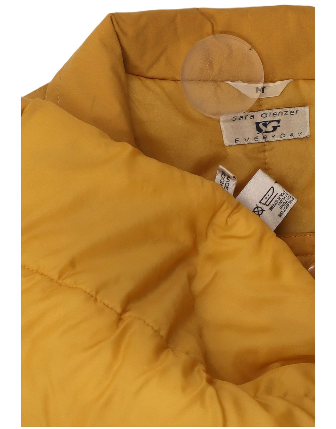 SARA GLENZER Damen Übergroßer Windjacke-Mantel UK 14 Mittelgelb