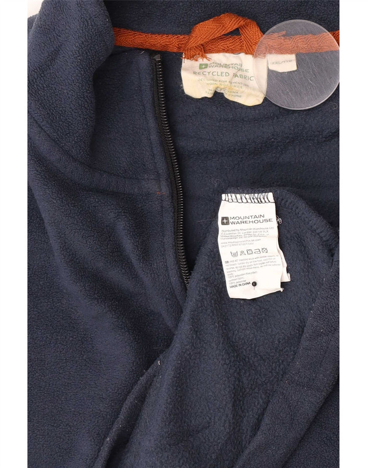 Mountain Warehouse Herren-Fleecepullover mit Reißverschluss am Kragen, 2XL, Marineblau, Polyester