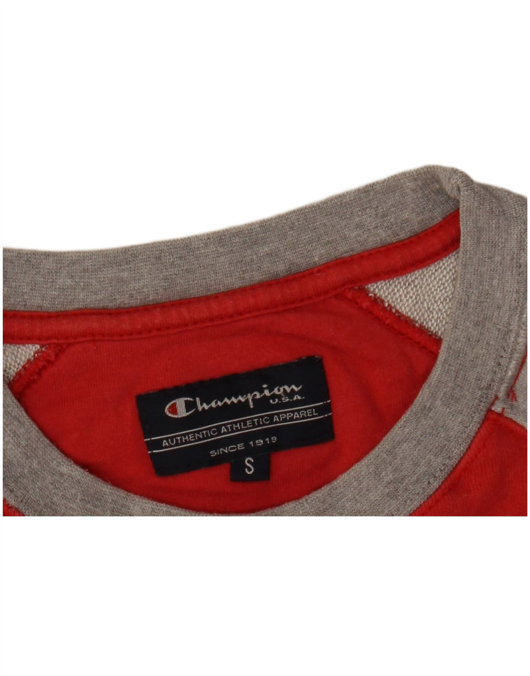 Champion Herren-Sweatshirt mit Grafik, Größe S, Rot, Farbblock