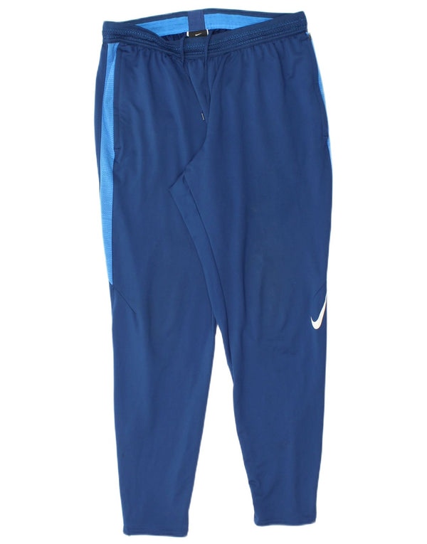 Nike Damen Dri Fit Trainingshose UK 14 Large Blue Colourblock