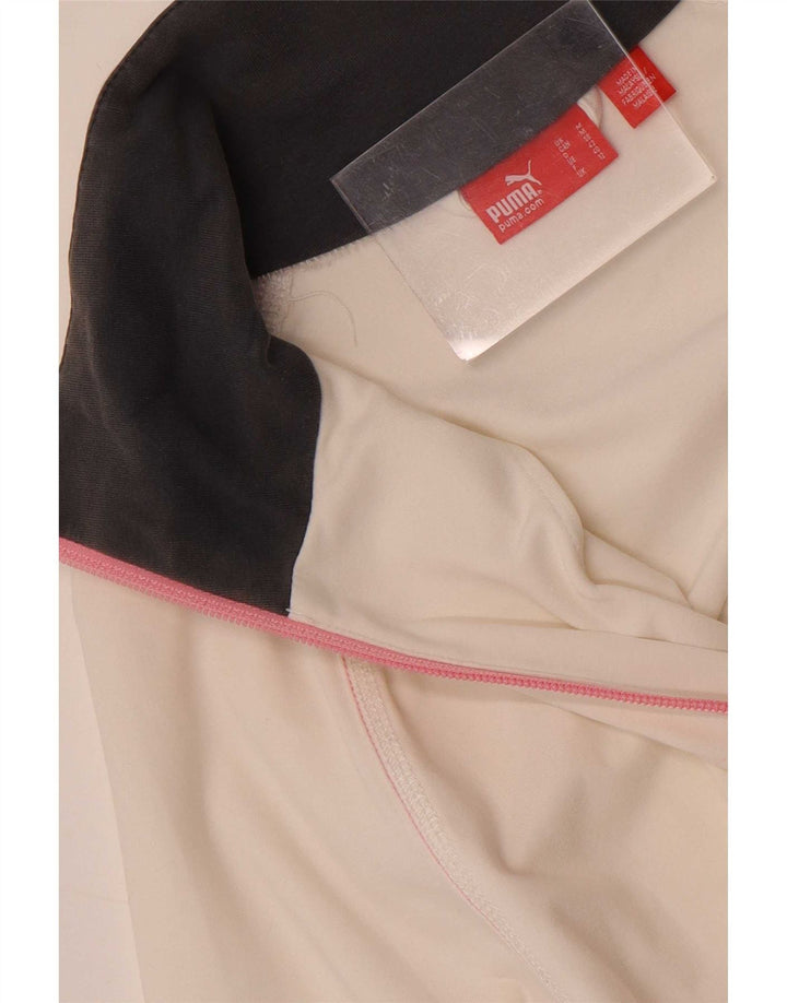 Puma Damen-Trainingsanzug-Top-Jacke UK 12 Medium Off White