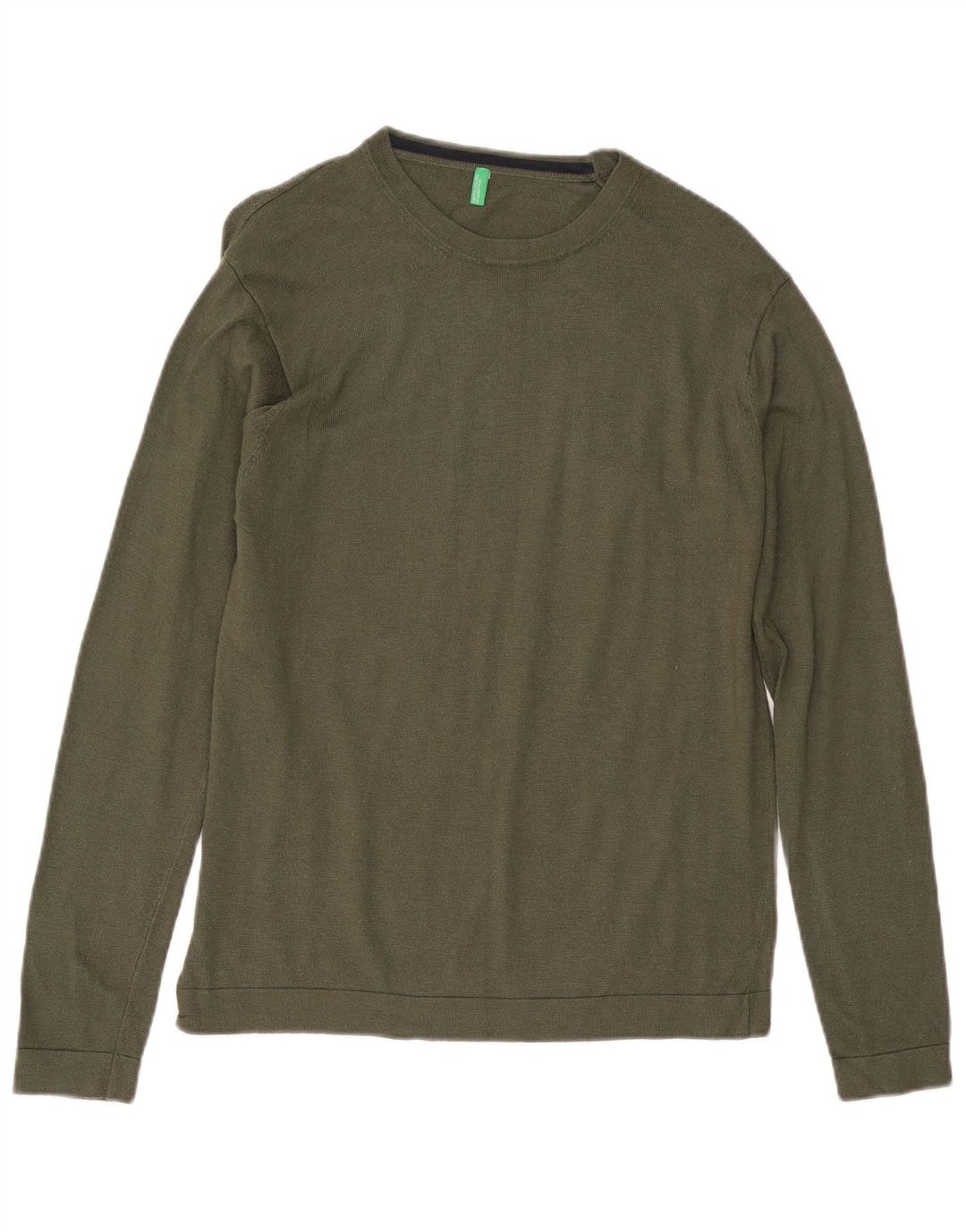 BENETTON Herren-Pullover mit Rundhalsausschnitt, Mittelkhaki