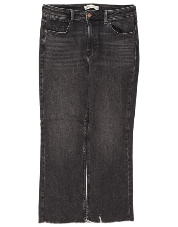 Zara Damen-Cropped-Jeans EU 40 Medium W30 L26 Grau