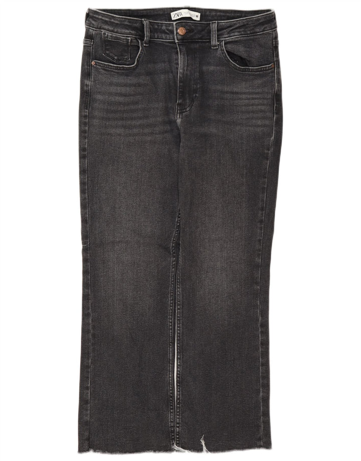 Zara Damen-Cropped-Jeans EU 40 Medium W30 L26 Grau