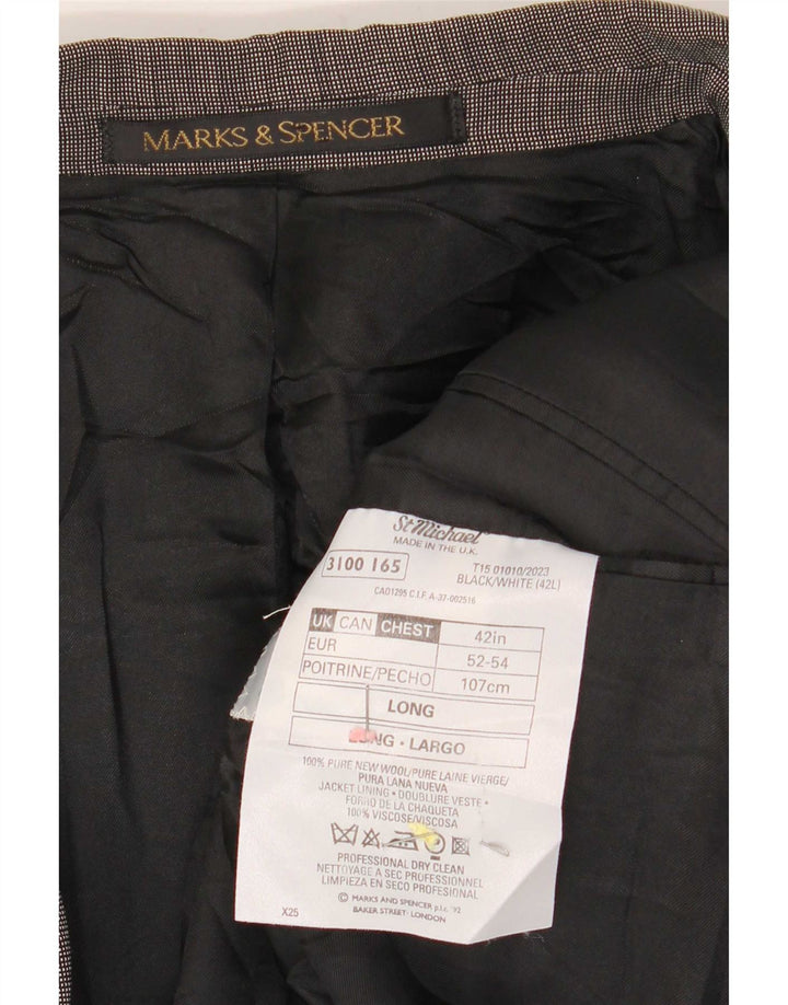 Marks & Spencer Herren St. Michael 2 Button Blazer Jacke UK 42 Large Grau