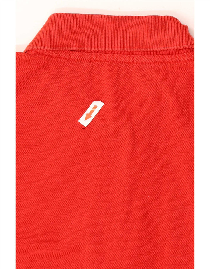 Kappa Herren-Poloshirt aus mittelroter Baumwolle