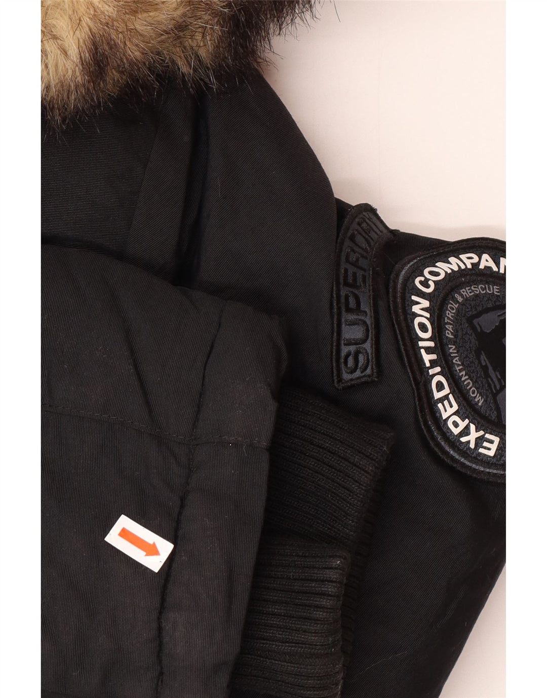 Superdry Damen Parka Jacke UK 12 Medium Schwarz Winter