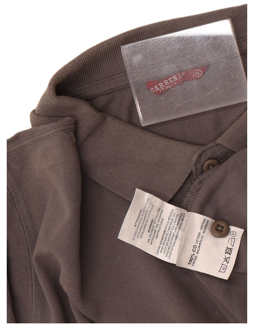 Carrera Herren Poloshirt XL Grau Baumwolle