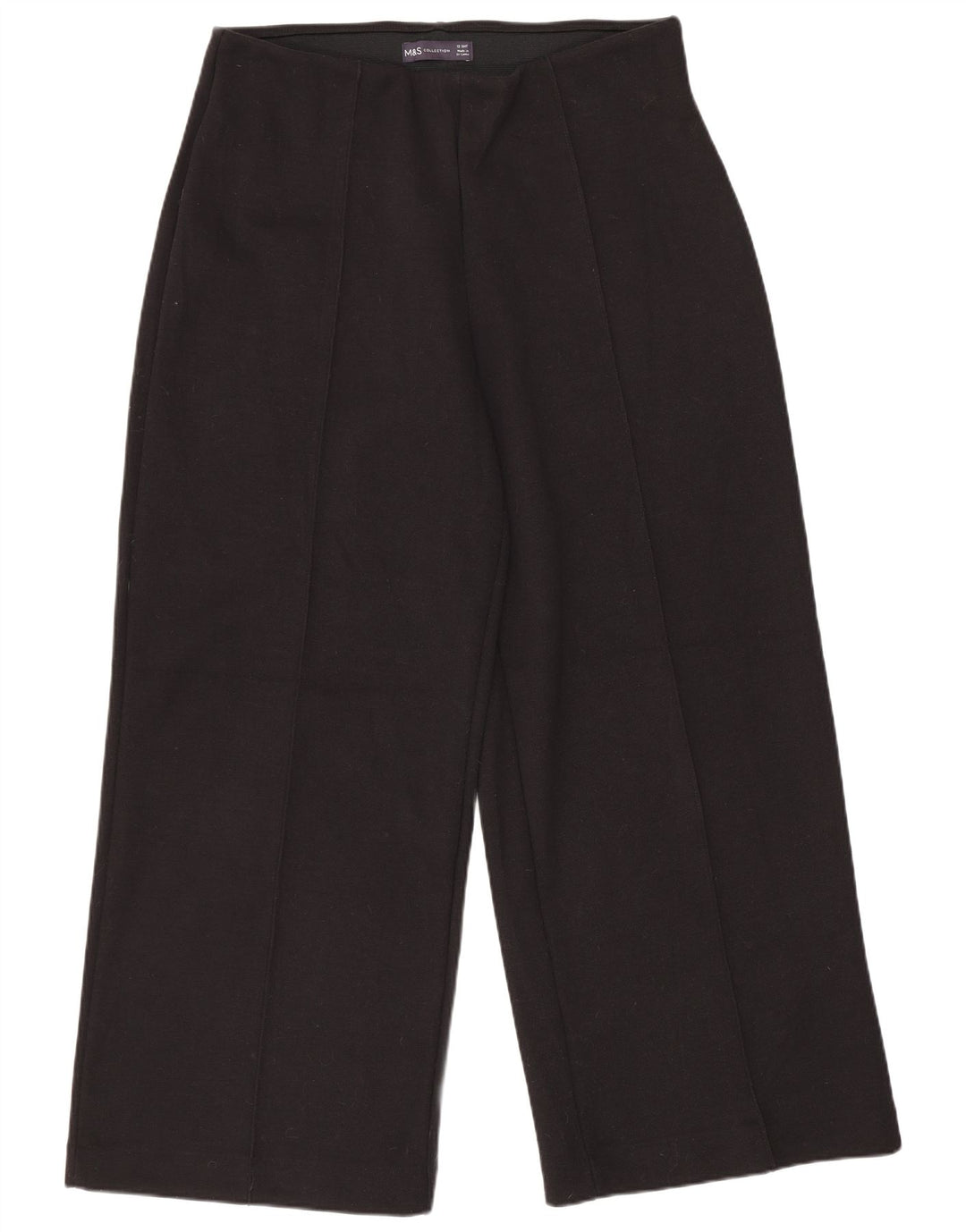 Marks & Spencer Damen Kurze Freizeithose UK 12 Medium W30 L27 Schwarz
