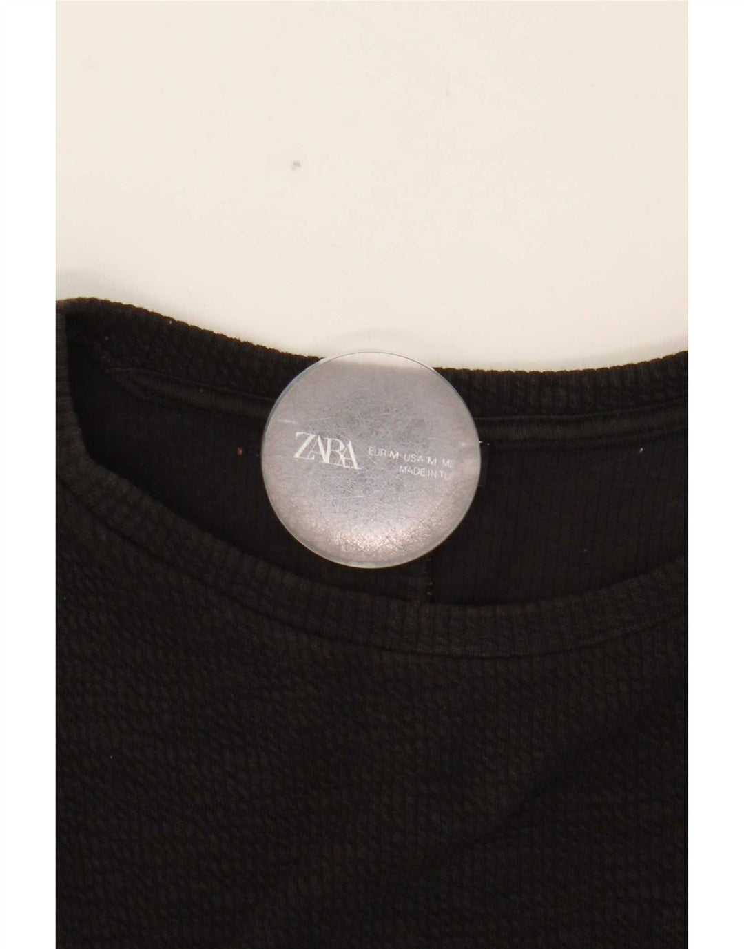 Zara Damen Ärmelloses Etuikleid UK 12 Medium Schwarz