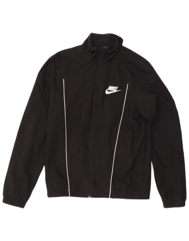 Nike Herren-Trainingsanzug-Oberteiljacke, Mittelschwarz, gestreift, Polyester