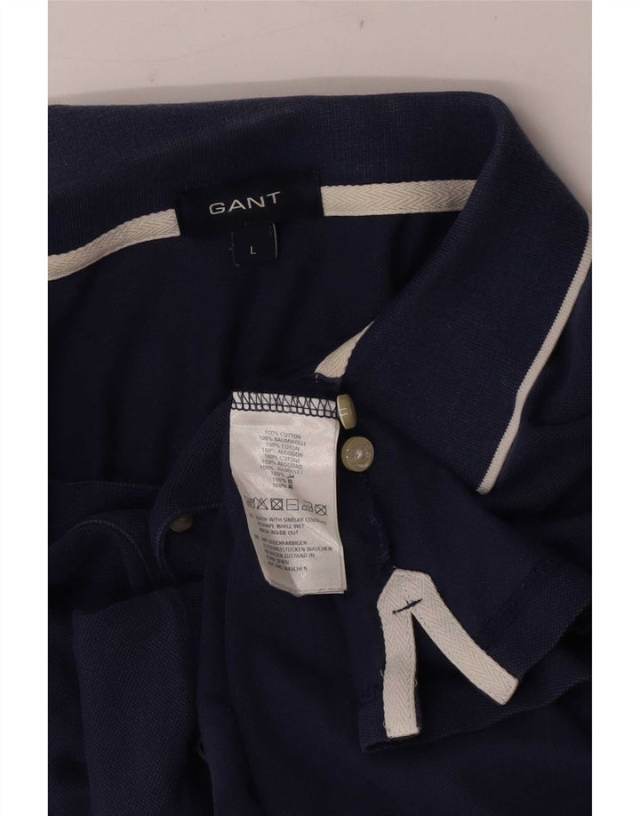 Gant Herren-Poloshirt, groß, marineblau, Baumwolle