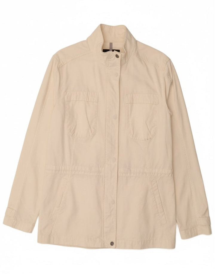 INVICTA Womens Utility Jacket UK 16 Large Off White Cotton Vintage Invicta and Second-Hand Invicta from Messina Hembry 