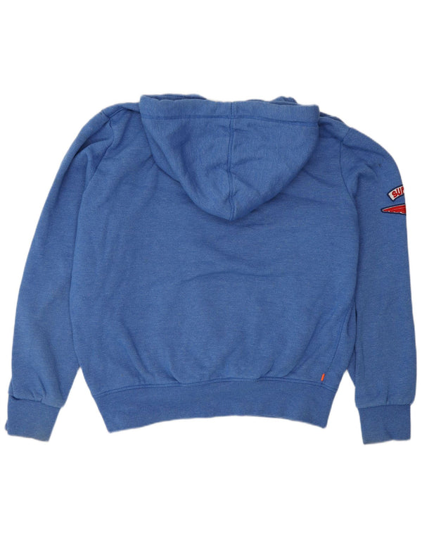 Superdry Herren Grafik-Hoodie-Pullover 2XL aus blauer Baumwolle