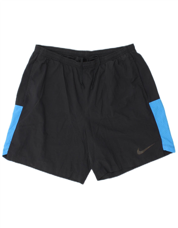 Nike Herren Dri Fit Sportshorts, groß, schwarzes Farbblock-Polyester