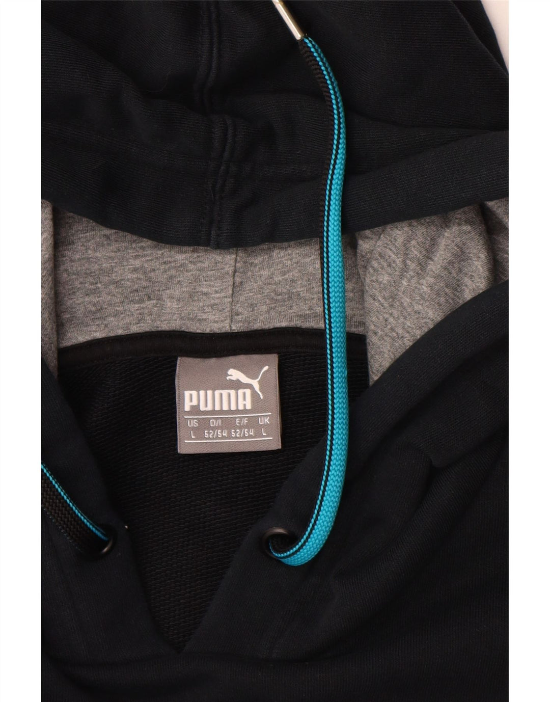PUMA Herren Graphic Hoodie Pullover Large Schwarz Colourblock Baumwolle