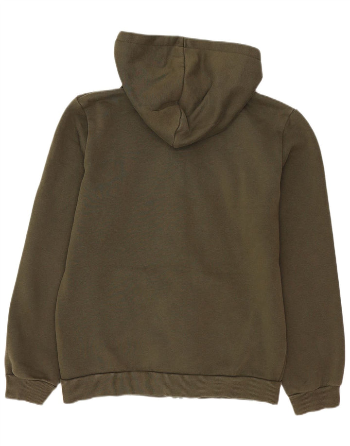 PUMA Jungen Graphic Zip Hoodie Pullover 13-14 Jahre Khaki Baumwolle