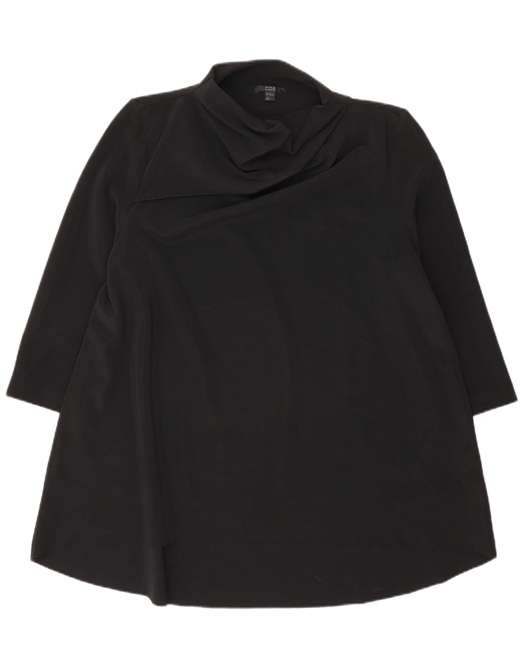 Cos Damen-Tunikakleid mit 3/4-Ärmeln, UK-Größe 44, Mittelschwarz, Polyester