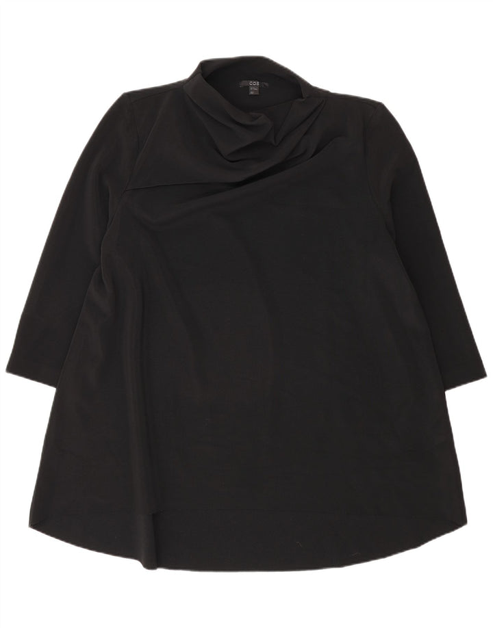 Cos Damen-Tunikakleid mit 3/4-Ärmeln, UK-Größe 44, Mittelschwarz, Polyester