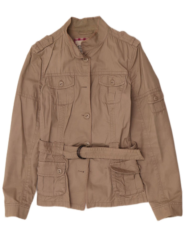 Esprit Damen Militärjacke UK 12 Mittelbeige Baumwolle