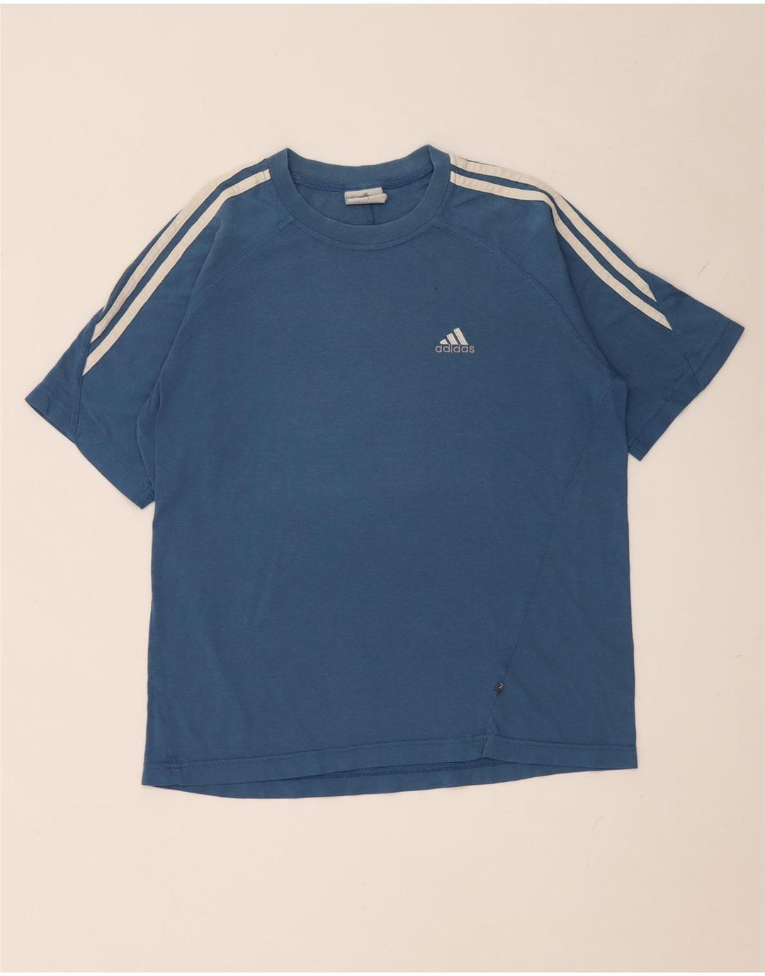 Adidas Herren T-Shirt Top Small Blau Baumwolle