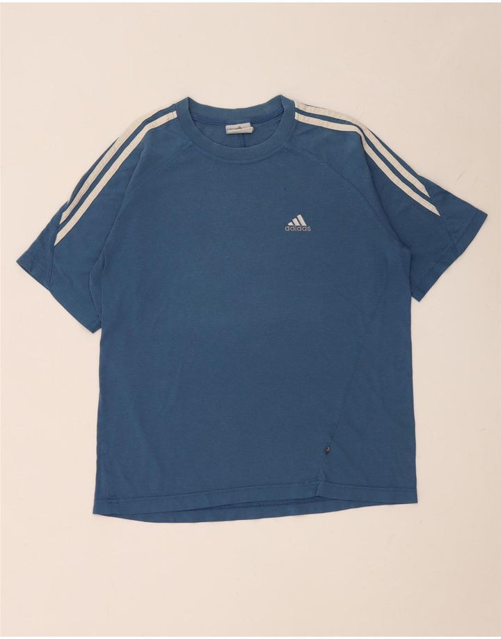 Adidas Herren T-Shirt Top Small Blau Baumwolle
