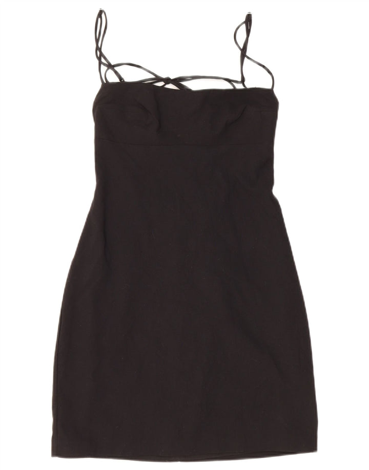 Zara Damen Sommerkleid Small Schwarz Polyester