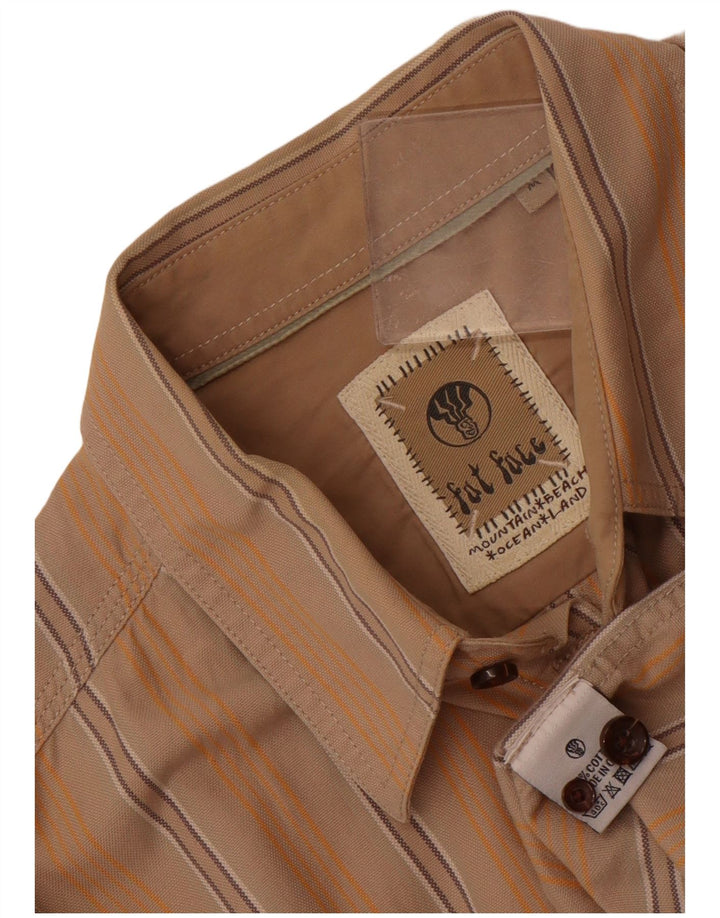 Fat Face Herrenhemd aus mittelbeiger, gestreifter Baumwolle