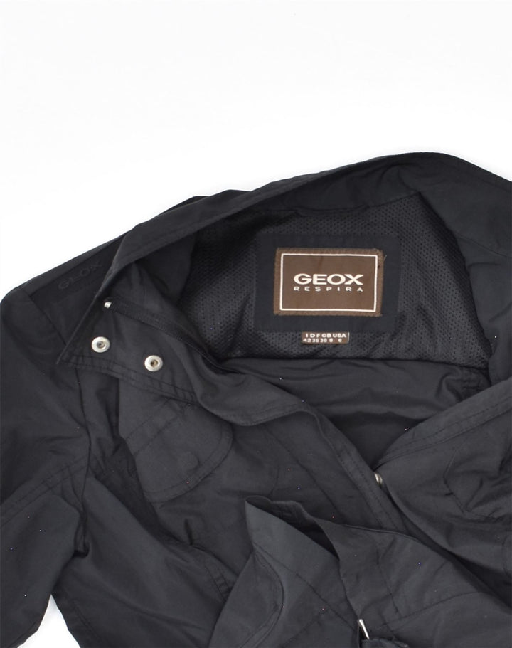 GEOX Womens Respira Utility Jacket UK 8 Small Black Polyester | Vintage Geox | Thrift | Second-Hand Geox | Used Clothing | Messina Hembry 