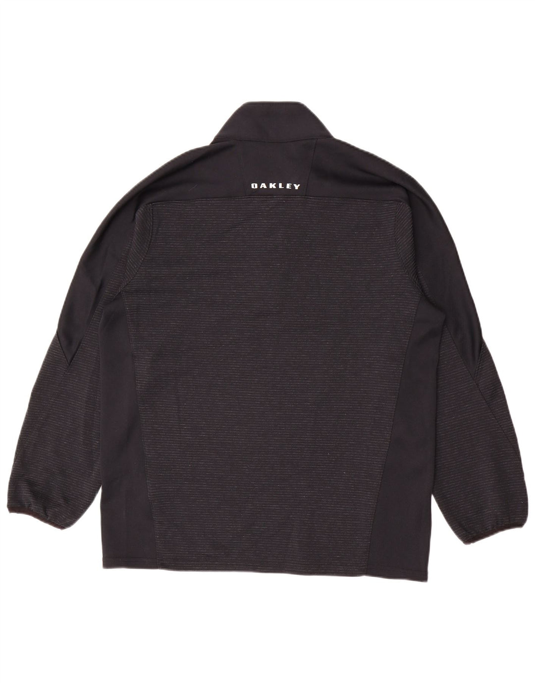 Oakley Herren-Pullover-Trainingsanzugoberteil mit Reißverschluss, Mittelschwarz gestreift