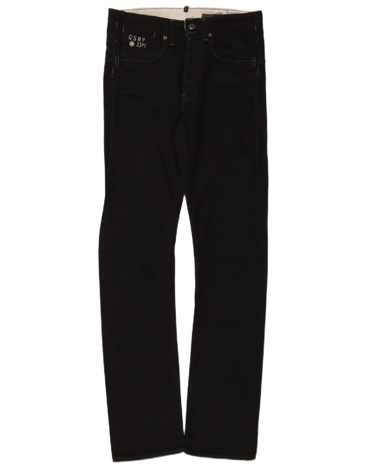 G-Star Herren Structor Slim Jeans W29 L34 Schwarze Baumwolle