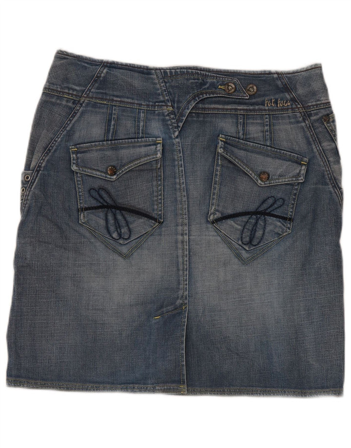 Fat Face Damen Jeansrock UK 12 Medium W32 Blaue Baumwolle