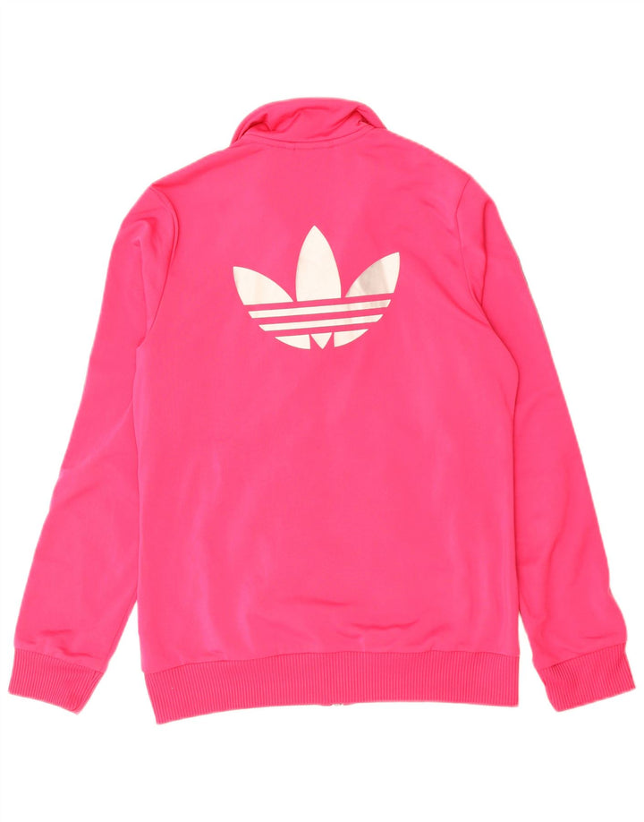 Adidas Mädchen-Trainingsanzugoberteil mit Grafik, 14–15 Jahre, rosa, Polyester