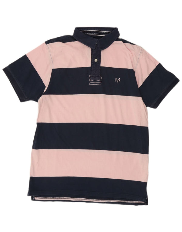 Crew Clothing Herren-Poloshirt, groß, marineblau, gestreift, Baumwolle