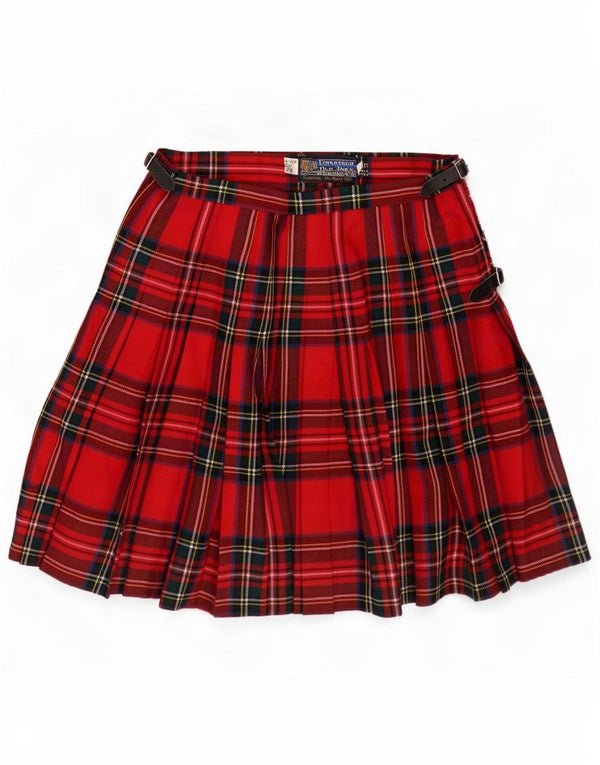 Edinburgh Old Town Weaving Co Kilted Wickelrock für Damen, groß, W32, rot kariert