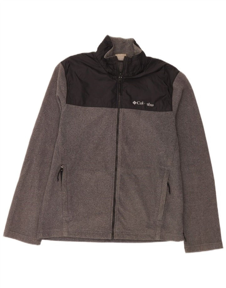 Columbia Herren Fleecejacke UK 38 Mittelgraues Colourblock-Polyester
